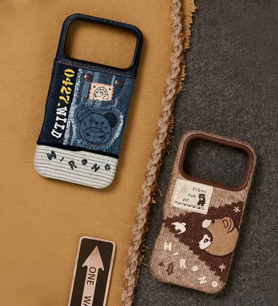 Hirono Road Journal Series-Knitted/Patchwork iPhone Case for 17 Pro Max