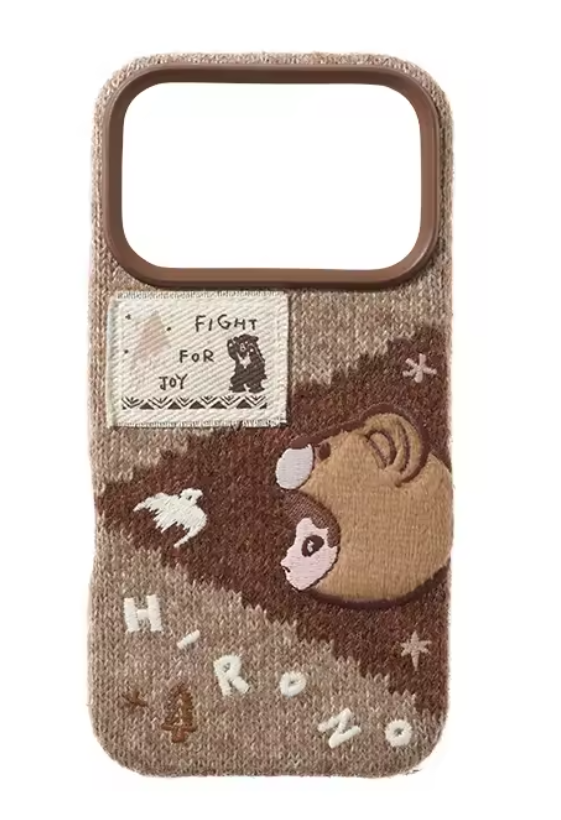 Hirono Road Journal Series-Knitted/Patchwork iPhone Case for 17 Pro Max